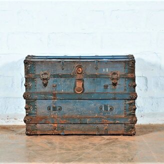 Dekenkist paars blauw