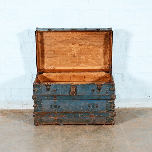 Dekenkist paars blauw
