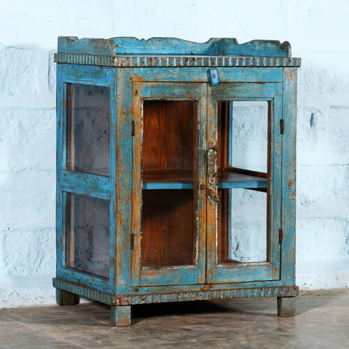 Blauw Art Deco theekastje