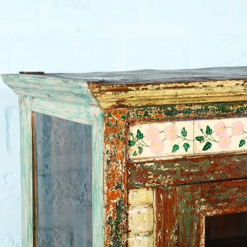 Vitrinekast Creme groen