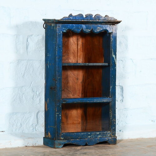 Vintage medicijnkastje donkerblauw
