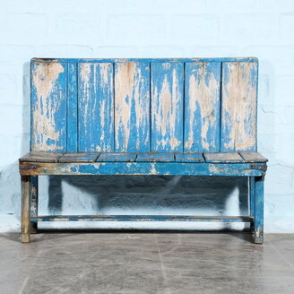 Bankje Stationshal blauw