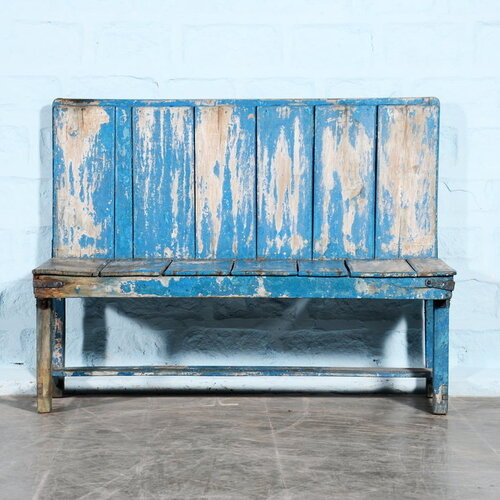 Bankje Stationshal blauw
