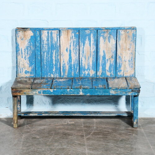 Bankje Stationshal blauw