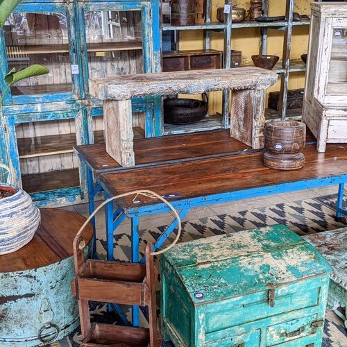Markttafel blauw edge