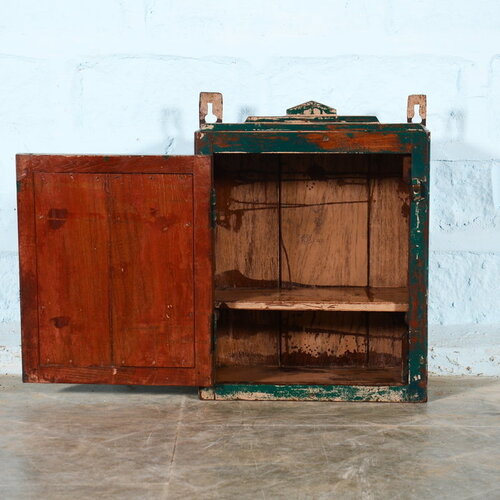 Medicijnkastje teak groen