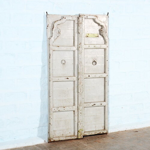 Antieke deuren babyblauw