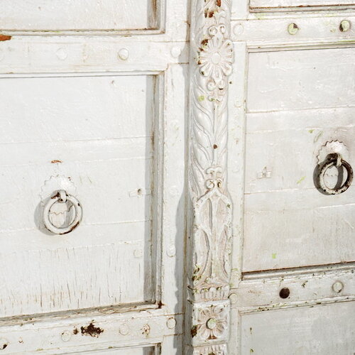 Antieke deuren babyblauw