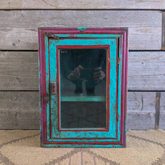 Vitrinekastje Turquoise edge