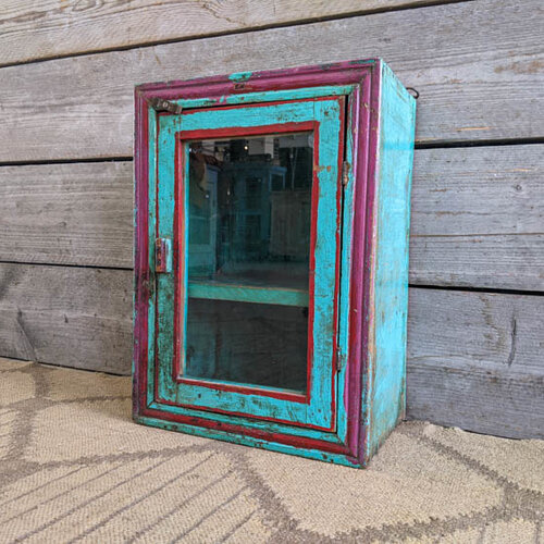 Vitrinekastje Turquoise edge