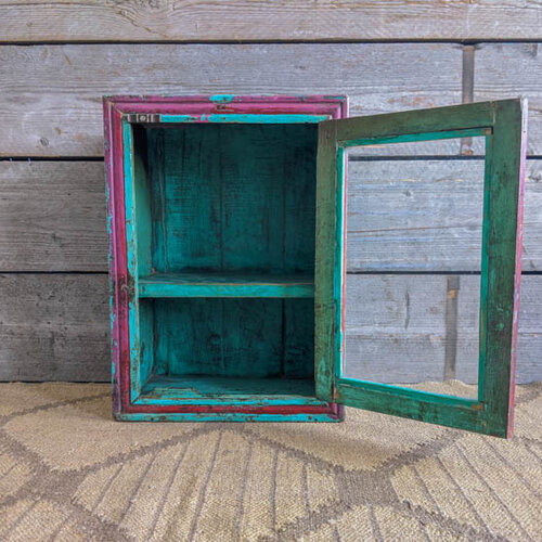 Vitrinekastje Turquoise edge