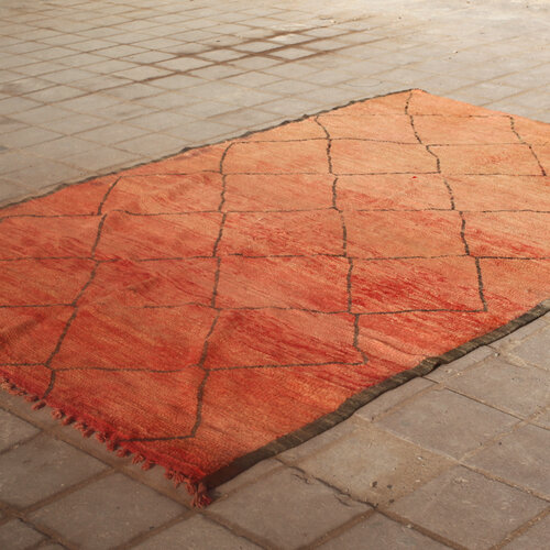 Vintage Beni Ourain roze / oranje 160 x 280
