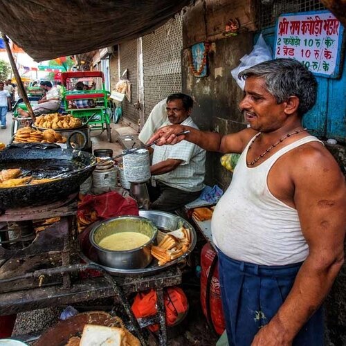 Streetfood vuurschaal India