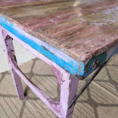 Indiase Markttafel Roze / Blauw