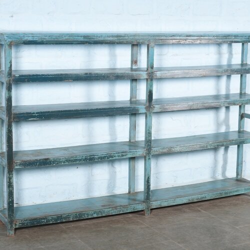Stellingkast vintage blauw
