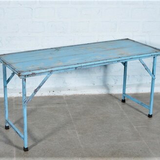 Markttafel India blauw