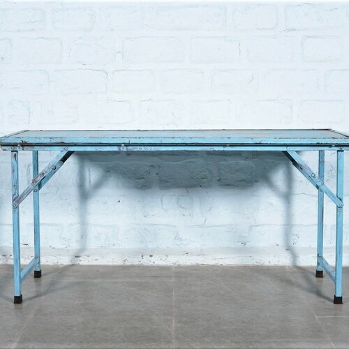 Indiase vintage klaptafel markttafel blauw