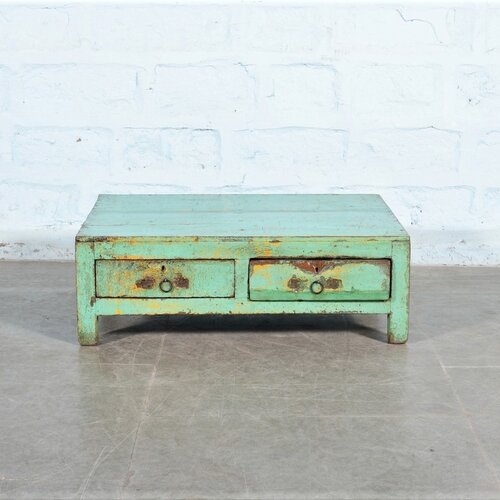 Indiase vintage salontafel turquoise