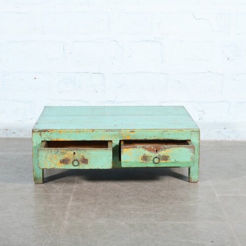 Indiase vintage salontafel turquoise
