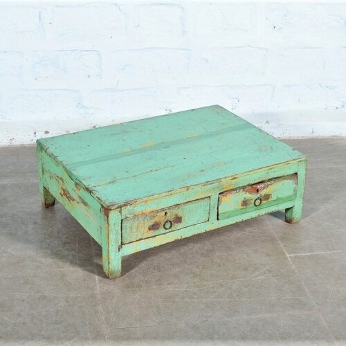 Indiase vintage salontafel turquoise