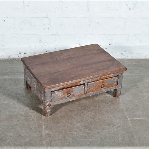 Salontafel lades grijsblauw