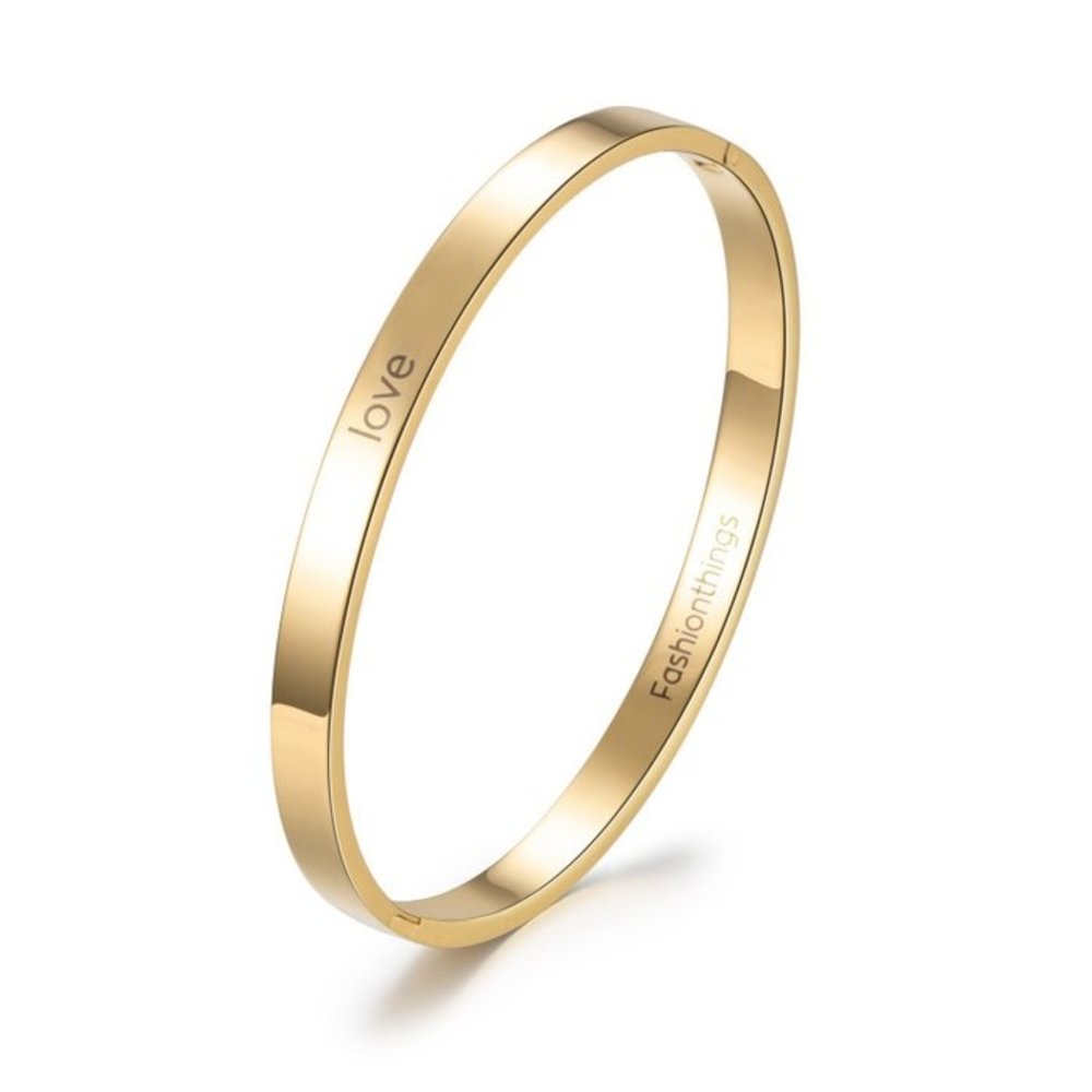 Exclusive Bangle Love Gold 6mm Exclusive Bangle Love Gold 6mm