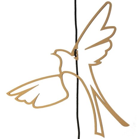 Hanging lamp Wood Design Birds of paradise 50 cm wrecking ball Hanging lamp Wood Design Birds of paradise 50 cm wrecking ball
