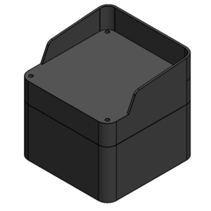 Rubber behuizing C17 HBD 128x128x100 mm.