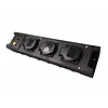 Verdeeldoos 3 voudig zwart IP54 + LED