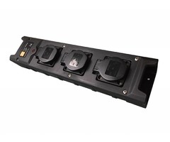 Verdeeldoos 3 voudig zwart IP54 + LED
