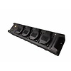 Verdeeldoos 4 voudig zwart IP54 + LED