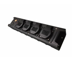 Verdeeldoos 4 voudig zwart IP54 + LED