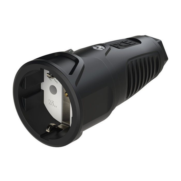 Schuko koppeling 16A 230V 2Pol. + r.a.