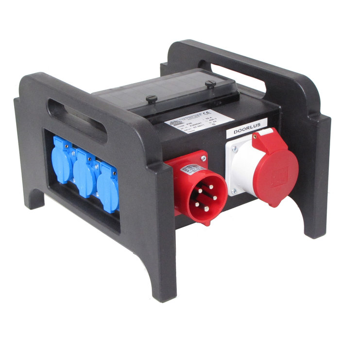 Verdeler 32A + door (achter aardlek) 2x 32 / 6x suco