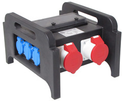 Verdeler 32A + door (achter aardlek) 2x 32 / 6x suco