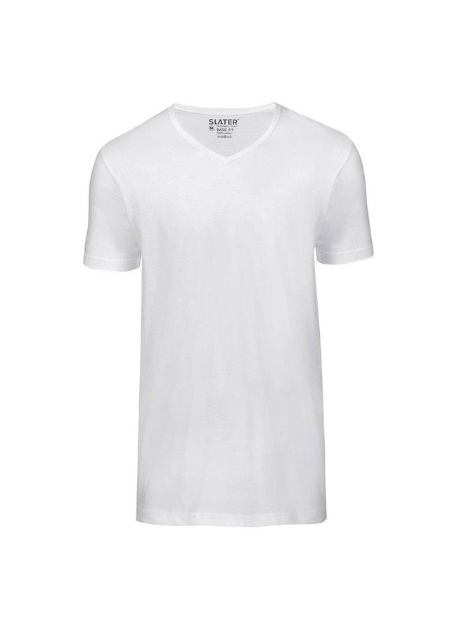T Shirt Basis Diepe V - Hals Wit Two - Pack 7600 White