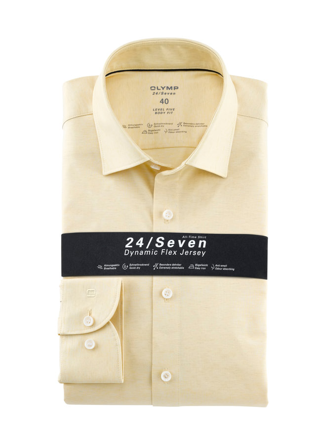 Overhemd 24/7 Knitted Body Fit Geel 2008 64 51