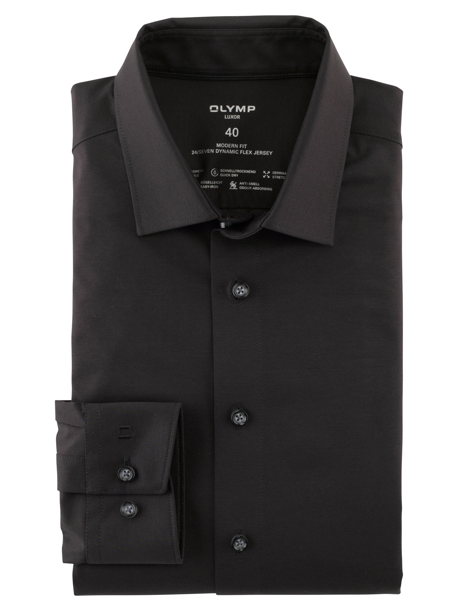 Blanco Zweet gesloten Overhemd Extra Mouwlengte 24/7 Modern-Fit Zwart 1202 69 68 - Taste For  Shirts