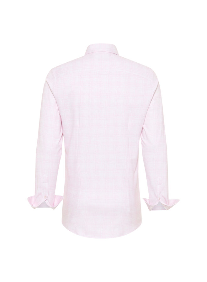 Overhemd Jersey Ruit 2820-31 Roze-Wit