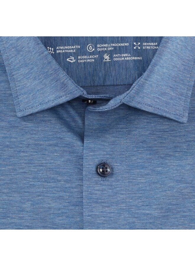 Overhemd Extra Mouwlengte Blauw 24/7 Modern Fit Dynamic Flex Jersey 1220 49 11