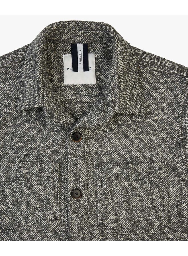 Overshirt Mid Grey Boucle Wol PPUF30016A