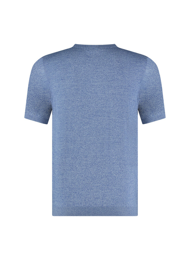T-Shirt Luxe Knitted KBIS24 M17 Blauw