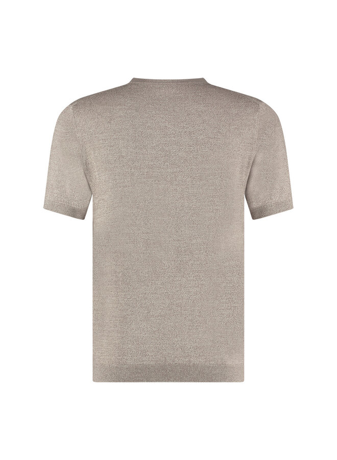 T-Shirt Luxe Knitted KBIS24-M17 Taupe