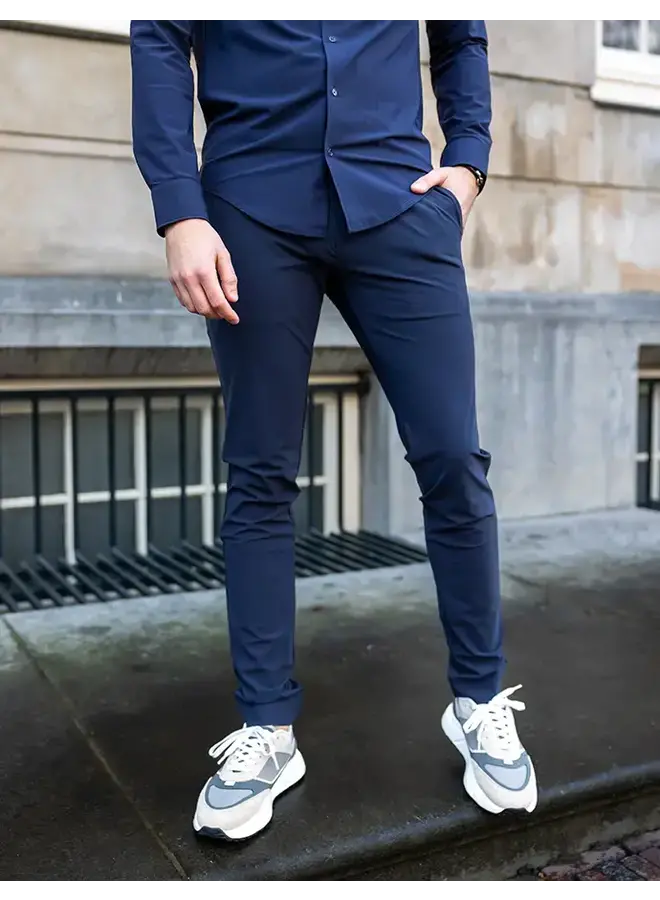 Pantalon Stretch Nico Classic slim fit 1109-1 Navy Blue