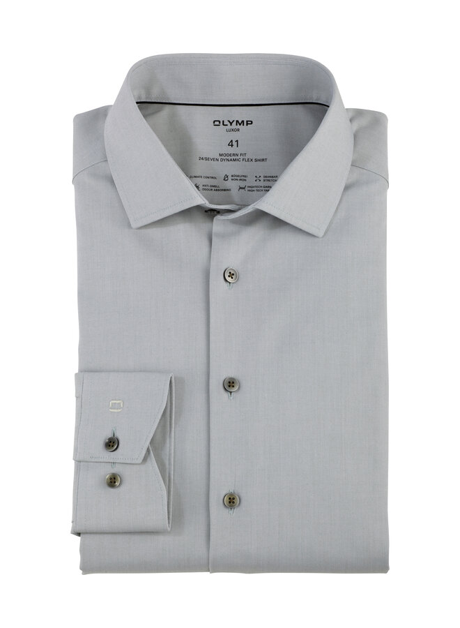 Overhemd Lichtgrijs Modern Fit Climate Control Dynamic Flex 1230 24 75