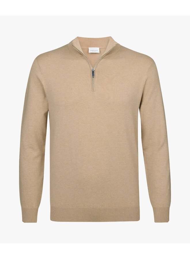 Pullover Half Zip Camel luxury  PPVJ30035B