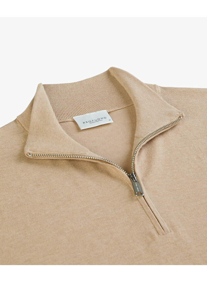 Pullover Half Zip Camel luxury  PPVJ30035B