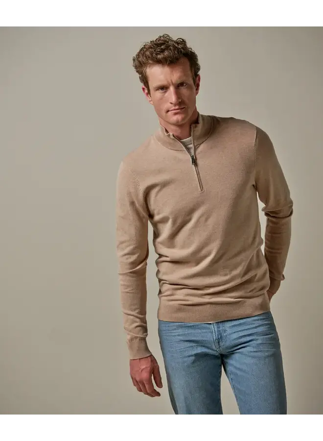 Pullover Half Zip Camel luxury  PPVJ30035B