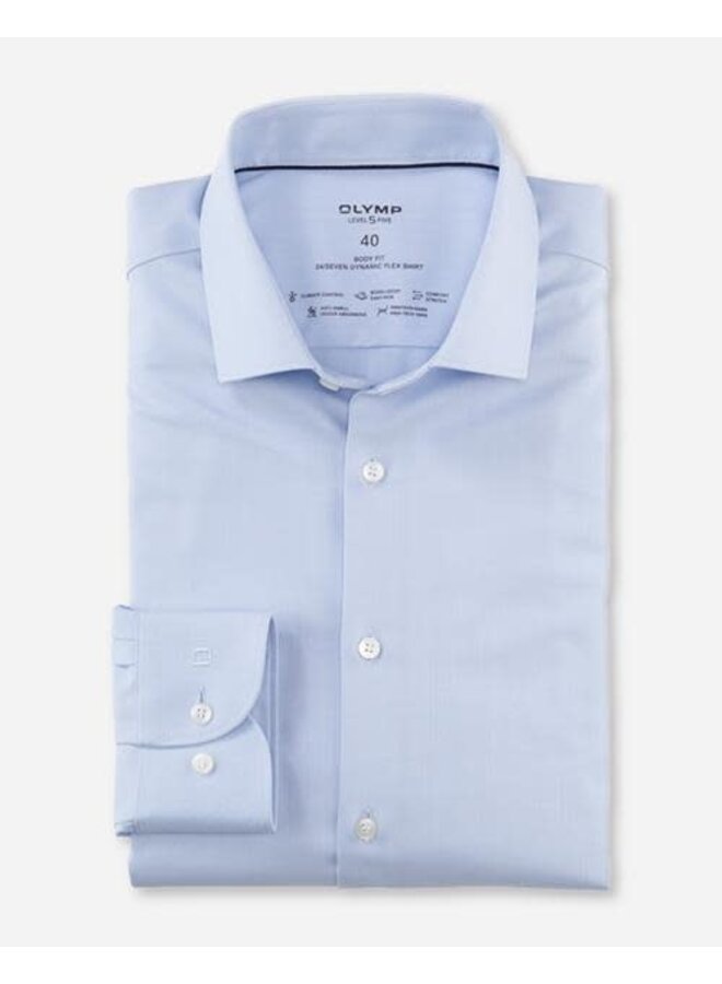 Overhemd Lichtblauw Body Fit Climate Control Dynamic Flex 0734 64 11