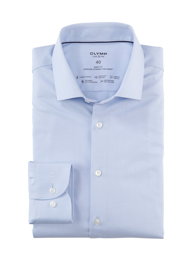 Overhemd Lichtblauw Body Fit Climate Control Dynamic Flex 0734 64 11